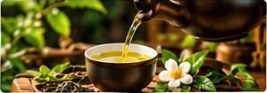 Rót chén trà vàng ánh mật ong thơm ngát