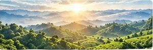 Bình minh rực rỡ trên nương chè Vạn Phúc